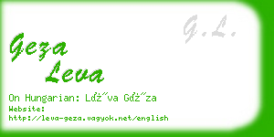 geza leva business card